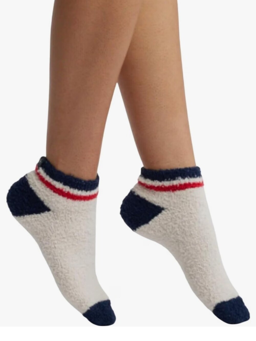 Barefoot Dreams CozyChic Striped Tennis Socks- Marine Multi
